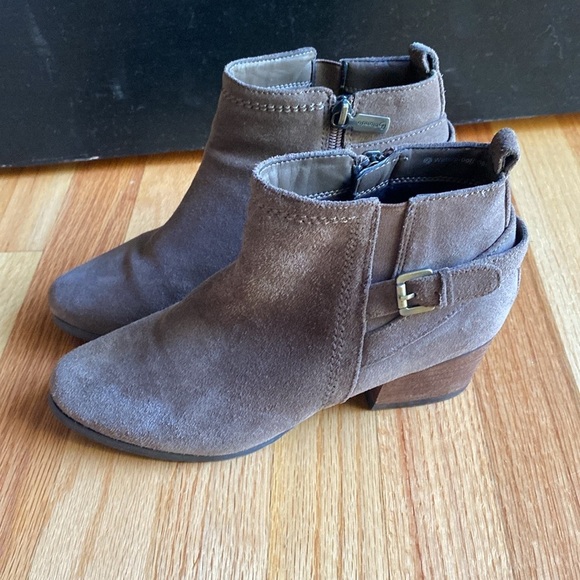 Blondo Idra Waterproof Ankle Booties Women’s Size 7 Brown Suede Leather‎ Zip - Picture 7 of 13